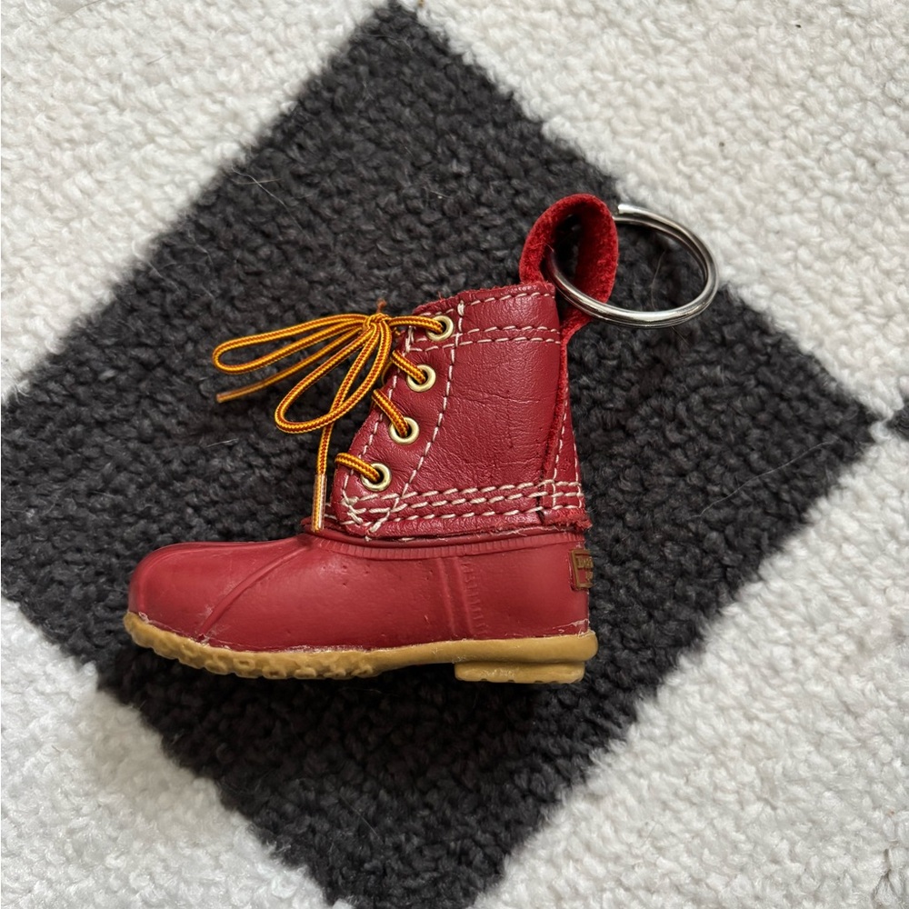 L.L. Bean Mini Red Bean Boot Keychain Bag Charm - Picture 2 of 10